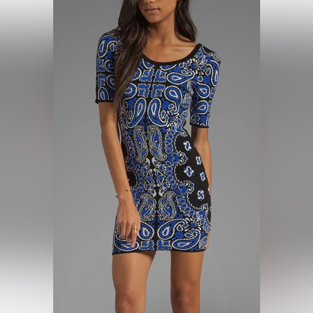 Ronny Kobo bodycon knit soft mini dress Small